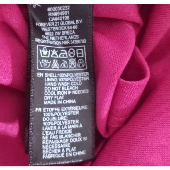 FOREVER 21 FUCHSIA & BLACK DRESS SZ.S EUC. - Picture 7 of 7